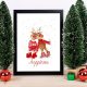 Framed MDF Wall Art, 24x29 cm, Antibacterial, UV Print