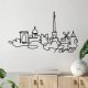 Elegant Black Metal Wall Decor, 120 x 69 cm, 2mm Thick