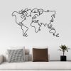 Decorative Metal Wall Accessory, Black, 120 x 70 cm