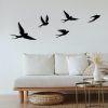 Elegant Black Metal Bird Wall Decor Set (5 Pieces), 100% Metal, Perfect for Home & Office