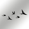 Elegant Black Metal Bird Wall Decor Set (5 Pieces), 100% Metal, Perfect for Home & Office