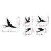 Elegant Black Metal Bird Wall Decor Set (5 Pieces), 100% Metal, Perfect for Home & Office