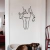 Black Metal Wall Accessory, 35.5 x 50 cm, 100% Metal