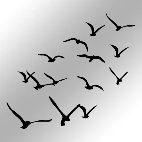 Decorative Metal Wall Birds Set, Black, 100% Metal | 11 Unique Designs, Perfect for Home Decor