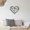 Elegant Black Metal Wall Accessory, 47 x 40 cm | 100% Metal, 1.2mm Thick | Stylish Home Decor