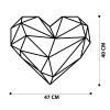 Elegant Black Metal Wall Accessory, 47 x 40 cm | 100% Metal, 1.2mm Thick | Stylish Home Decor