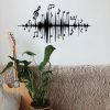 Modern Black Metal Decorative Wall Accessory, 69 x 37 cm