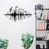 Modern Black Metal Decorative Wall Accessory, 69 x 37 cm