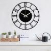 Elegant Black Metal Wall Clock, 48 cm | 100% Metal, 1.2mm