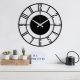 Elegant Black Metal Wall Clock, 48 cm | 100% Metal, 1.2mm