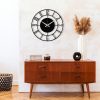 Elegant Black Metal Wall Clock, 48 cm | 100% Metal, 1.2mm