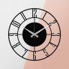 Elegant Black Metal Wall Clock, 48 cm | 100% Metal, 1.2mm