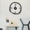 Elegant Black Metal Wall Clock, 48 cm | 100% Metal, 1.2mm