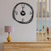 Elegant Black Metal Wall Clock, 48 cm | 100% Metal, 1.2mm