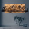 Elegant Wooden Wall Accessory, Black & Walnut, 75.5 x 24.5 cm