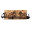 Elegant Wooden Wall Accessory, Black & Walnut, 75.5 x 24.5 cm