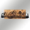 Elegant Wooden Wall Accessory, Black & Walnut, 75.5 x 24.5 cm