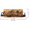 Elegant Wooden Wall Accessory, Black & Walnut, 75.5 x 24.5 cm