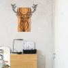 Decorative Wooden Wall Accessory, Black & Walnut, 61x66 cm