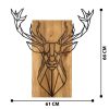Decorative Wooden Wall Accessory, Black & Walnut, 61x66 cm