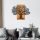 Decorative Wooden Wall Accessory, Black & Walnut, 72x58 cm