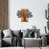 Decorative Wooden Wall Accessory, Black & Walnut, 72x58 cm