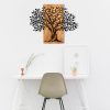 Decorative Wooden Wall Accessory, Black & Walnut, 72x58 cm
