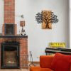 Decorative Wooden Wall Accessory, Black & Walnut, 72x58 cm