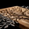 Decorative Wooden Wall Accessory, Black & Walnut, 72x58 cm