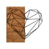 Elegant Wooden Wall Accessory, Black & Walnut, 58 cm