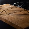 Elegant Wooden Wall Accessory, Black & Walnut, 58 cm
