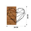 Elegant Wooden Wall Accessory, Black & Walnut, 58 cm
