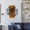 Decorative Wooden Wall Accessory, Black & Walnut, 56x58 cm