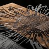 Decorative Wooden Wall Accessory, Black & Walnut, 56x58 cm