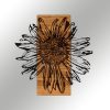Decorative Wooden Wall Accessory, Black & Walnut, 56x58 cm