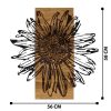 Decorative Wooden Wall Accessory, Black & Walnut, 56x58 cm