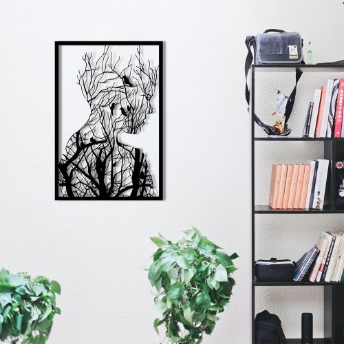 Elegant Black Metal Wall Accessory, 42 x 62 cm | Durable 1.2mm