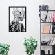 Elegant Black Metal Wall Accessory, 42 x 62 cm | Durable 1.2mm