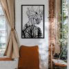 Elegant Black Metal Wall Accessory, 42 x 62 cm | Durable 1.2mm