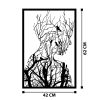 Elegant Black Metal Wall Accessory, 42 x 62 cm | Durable 1.2mm