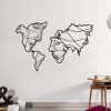 Black Metal Wall Accessory, 100 x 64 cm, 1.2mm Thick