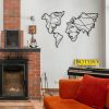 Black Metal Wall Accessory, 100 x 64 cm, 1.2mm Thick