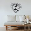 Stylish Black Metal Wall Decor, 70 x 64 cm, 100% Metal