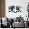 Elegant Black Metal Wall Decor, 116 x 71 cm, 1.2mm Thick