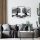 Elegant Black Metal Wall Decor, 116 x 71 cm, 1.2mm Thick