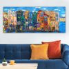 Elegant Canvas Painting, 50 x 120 cm, Wooden Frame