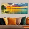 Elegant Canvas Painting, 50 x 120 cm, Wooden Frame