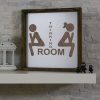 Framed MDF Painting, Brown & White, 34x34 cm | Solid Pine Wood Frame, Elegant Decor for Home