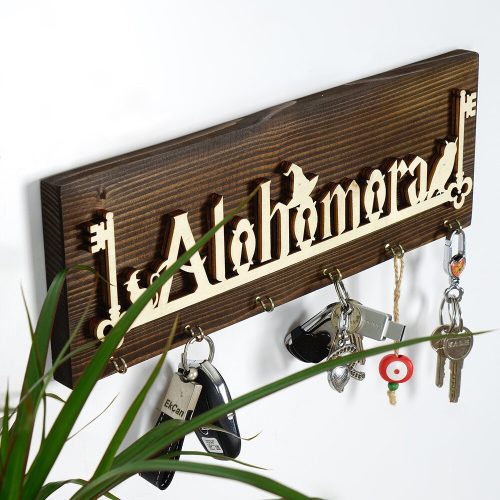 Solid Wood Key Holder, 40 x 14 x 3 cm | Durable & Stylish