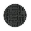Black Spruce Wood Decorative Wall Accessory, 33x33 cm